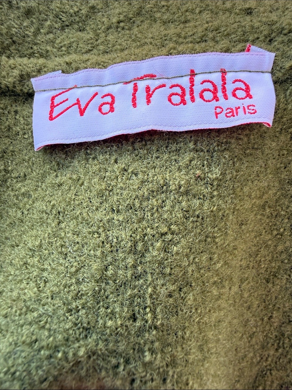 Eva Tralala Paris chartreuse 100% boiled wool toggle French style jacket Size S - Picture 12 of 14